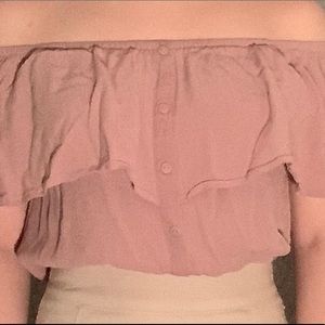 off-the-shoulder crop top